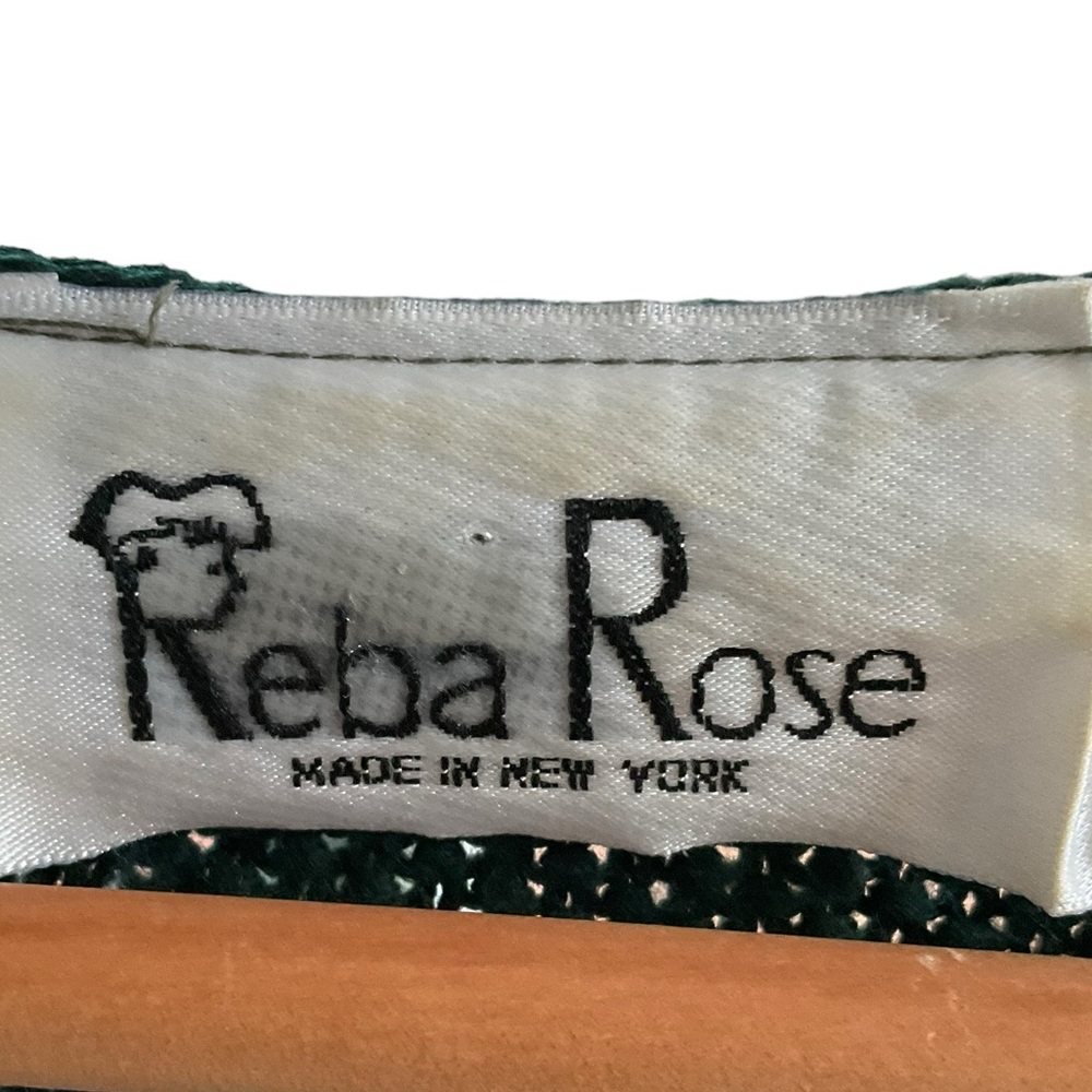 Vintage Reba Rose Boxy Striped Cardigan Sweater Earthy Coastal Cottageco… - Picture 14 of 16
